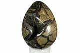 Septarian Dragon Egg Geode - Black Crystals #158337-2